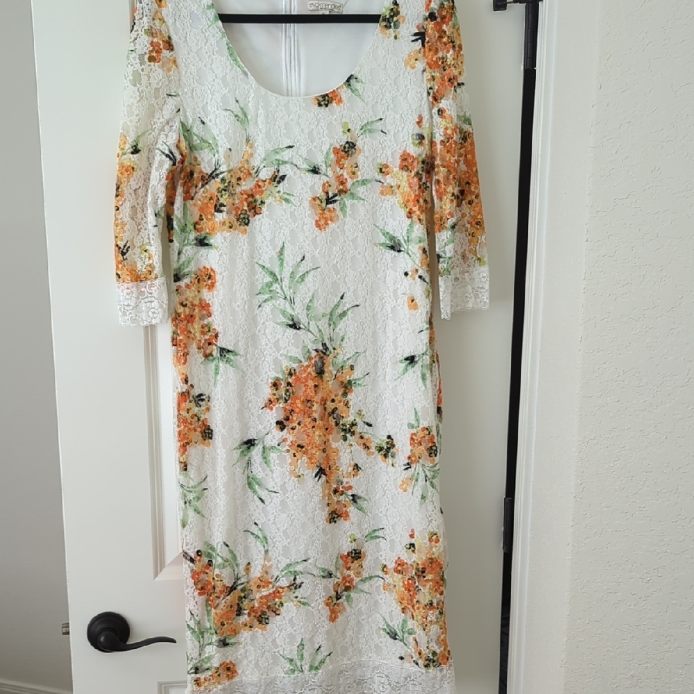 Eva Mendes for New York & Company Floral Long Sleeve Dress